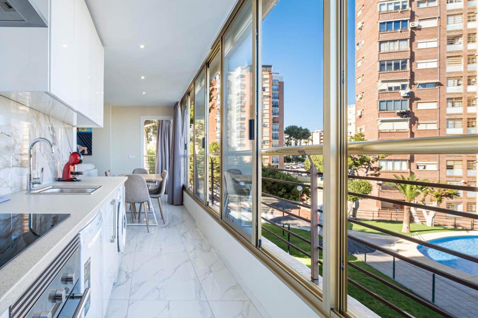 Benipark Apartments Poniente Beach ベニドルム エクステリア 写真